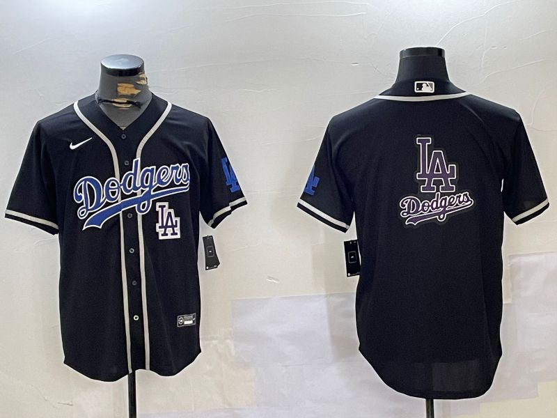 Men Los Angeles Dodgers Blank Black Game 2024 Nike MLB Jersey style 11207